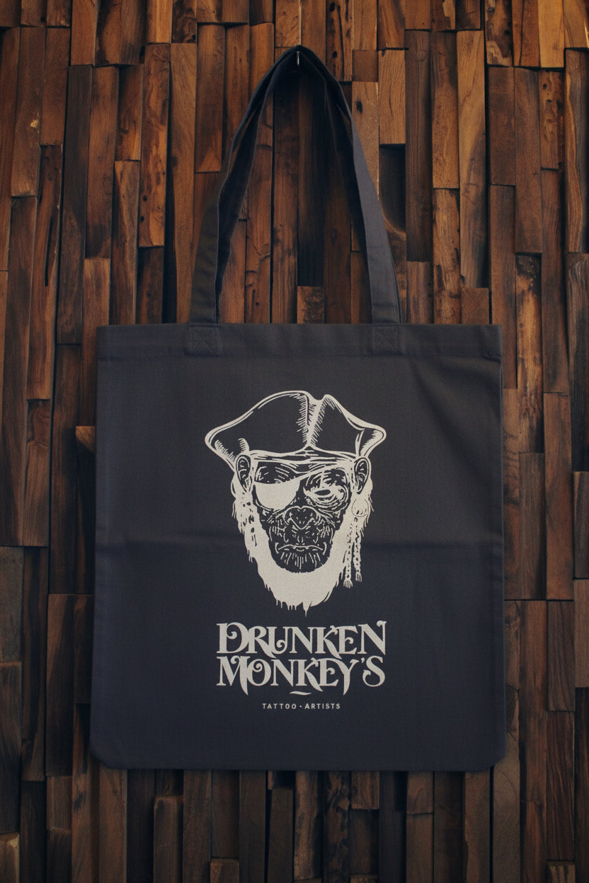 Jute Beutel mit Monkey Print