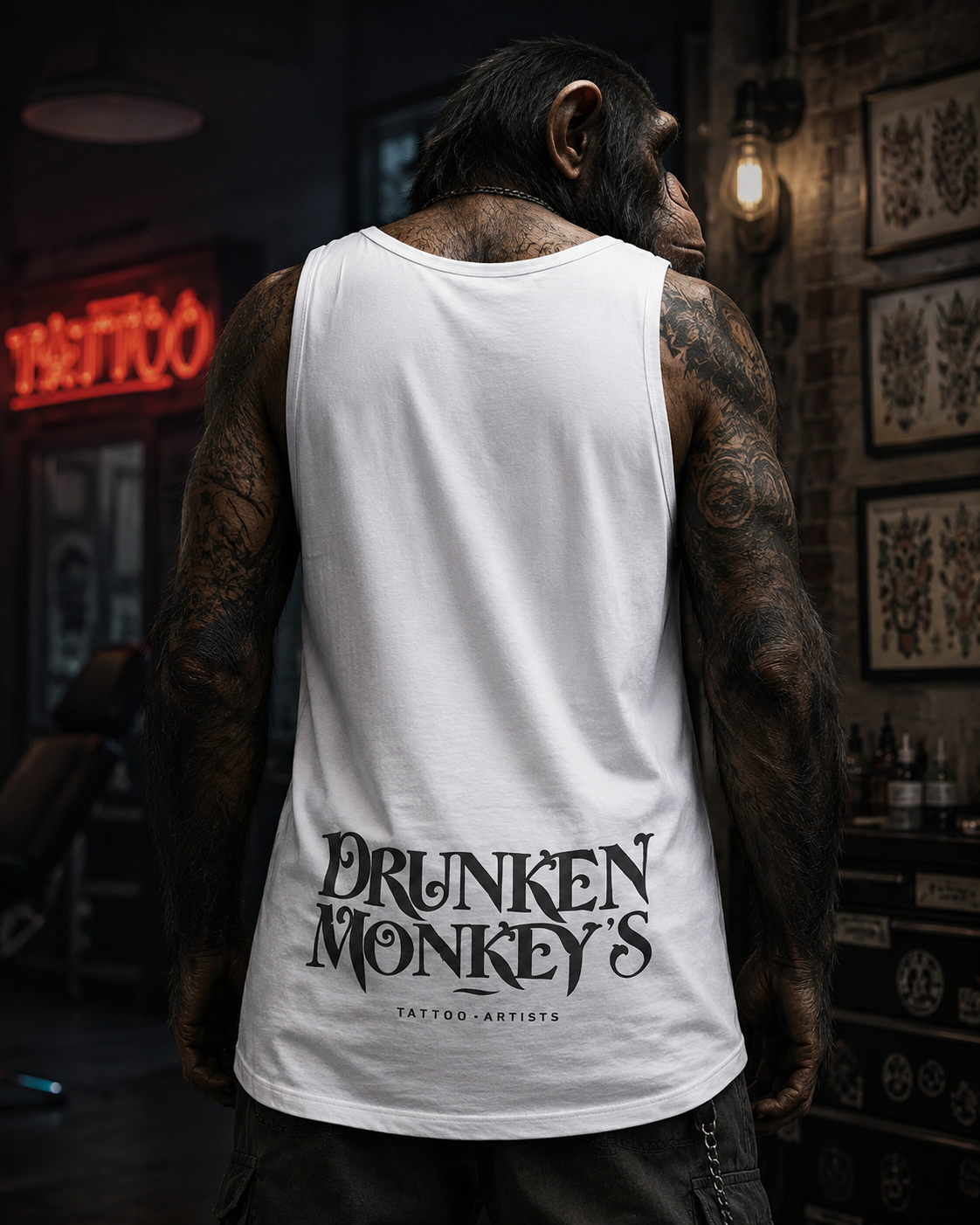 Tank Top mit Monkey Print