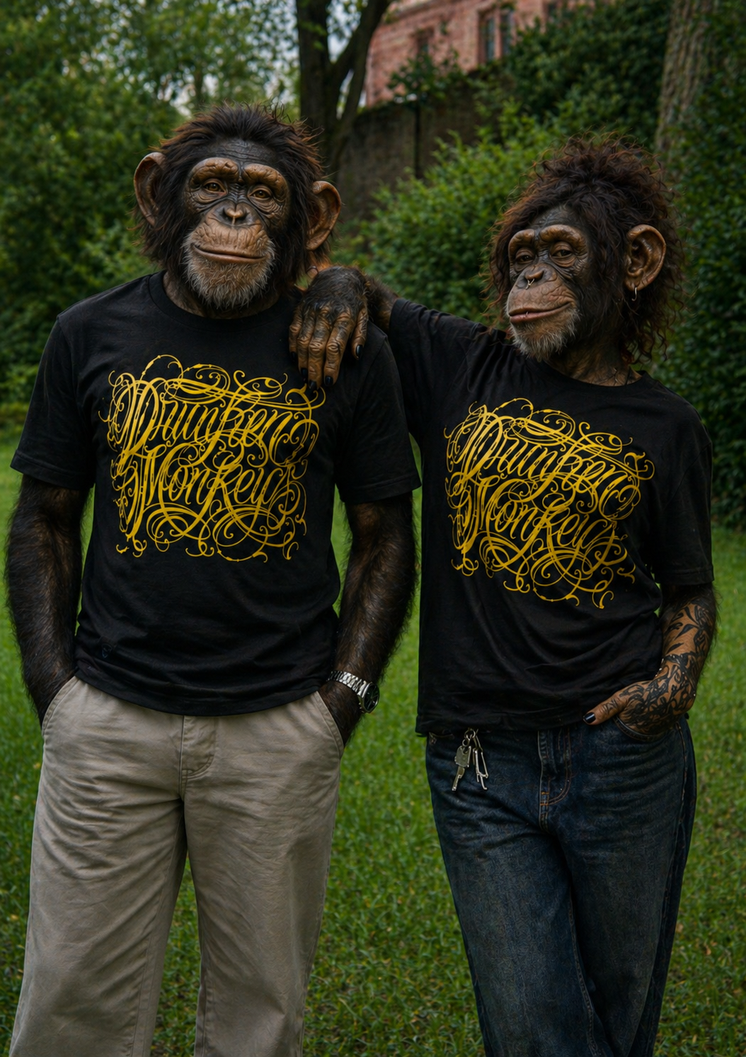 T-Shirt Piro x  mit gelben Print