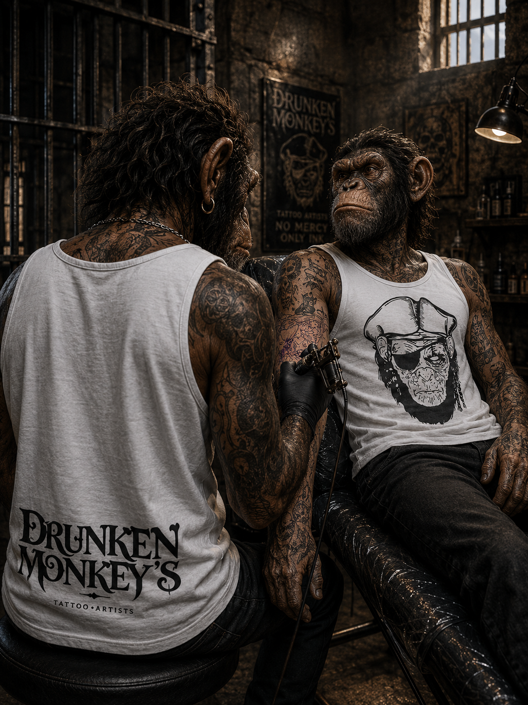 Tank Top mit Monkey Print