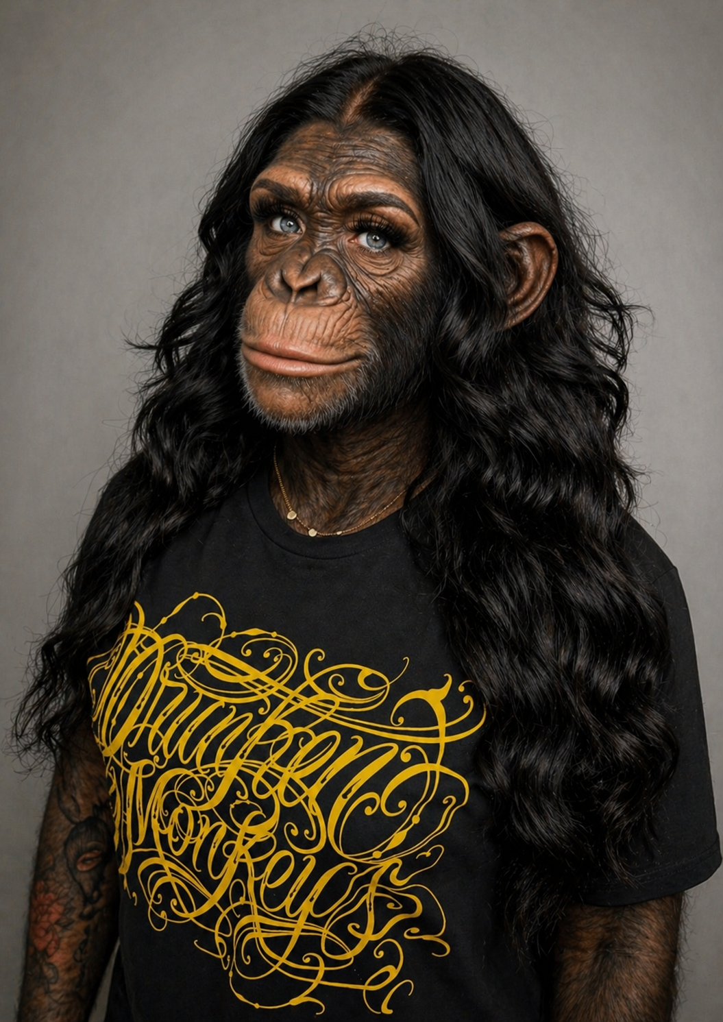 T-Shirt Piro x  mit gelben Print