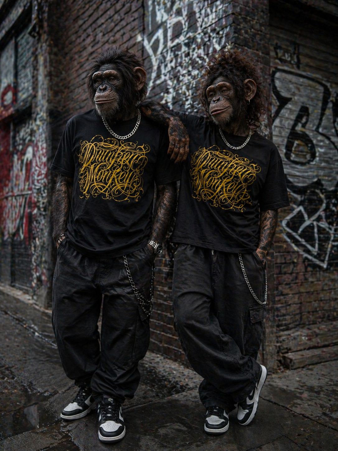 T-Shirt Piro x  mit gelben Print