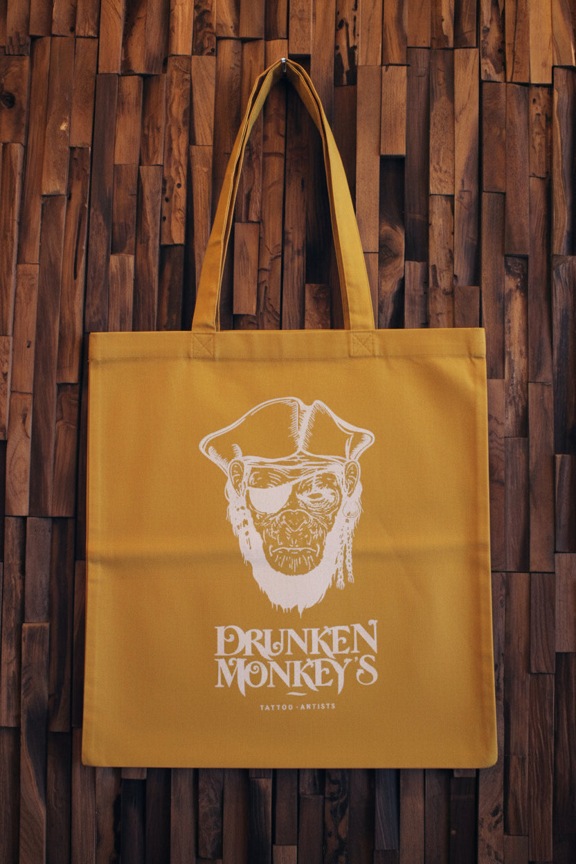 Jute Beutel mit Monkey Print