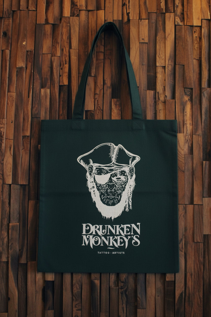 Jute Beutel mit Monkey Print