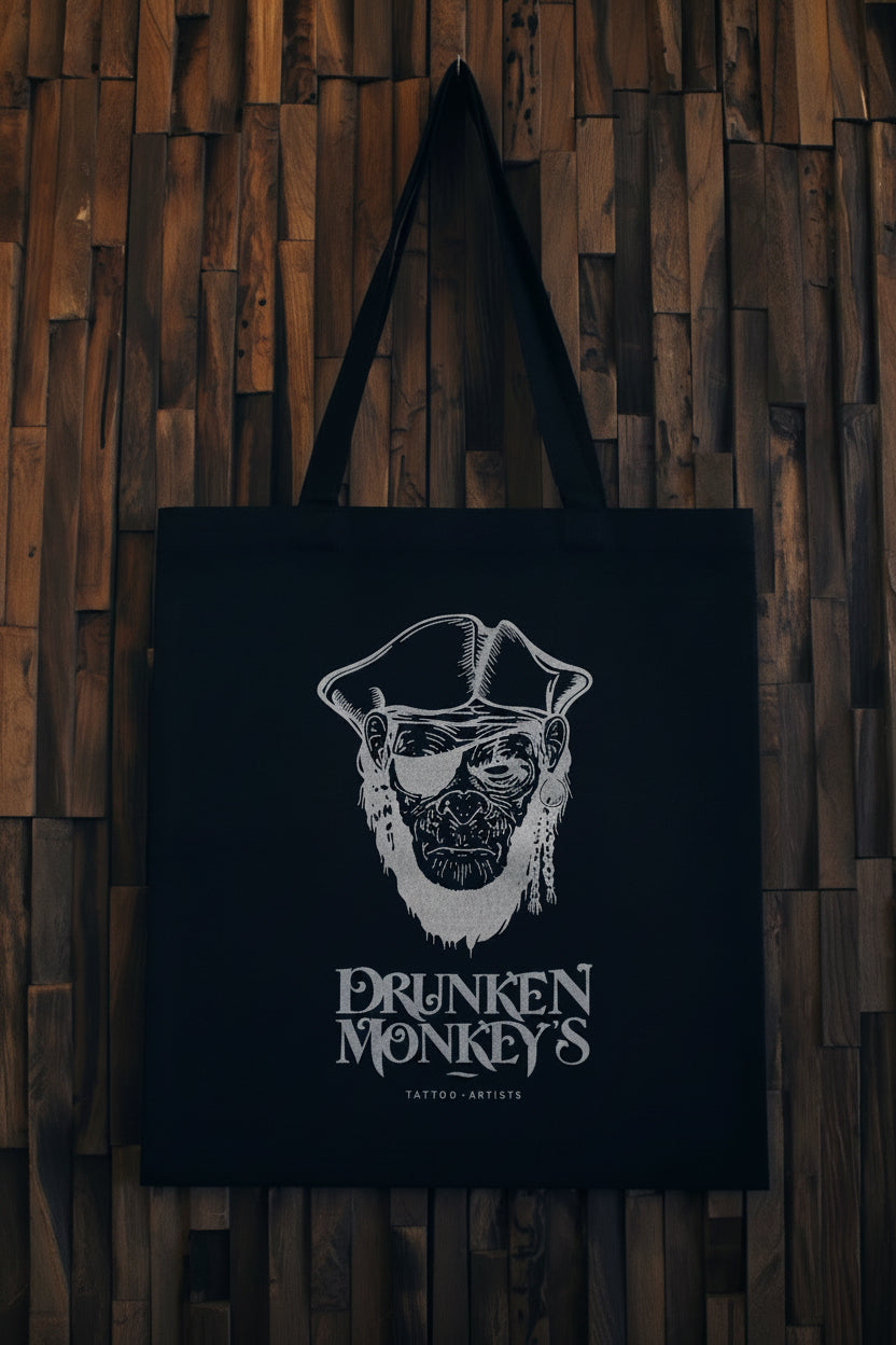 Jute Beutel mit Monkey Print