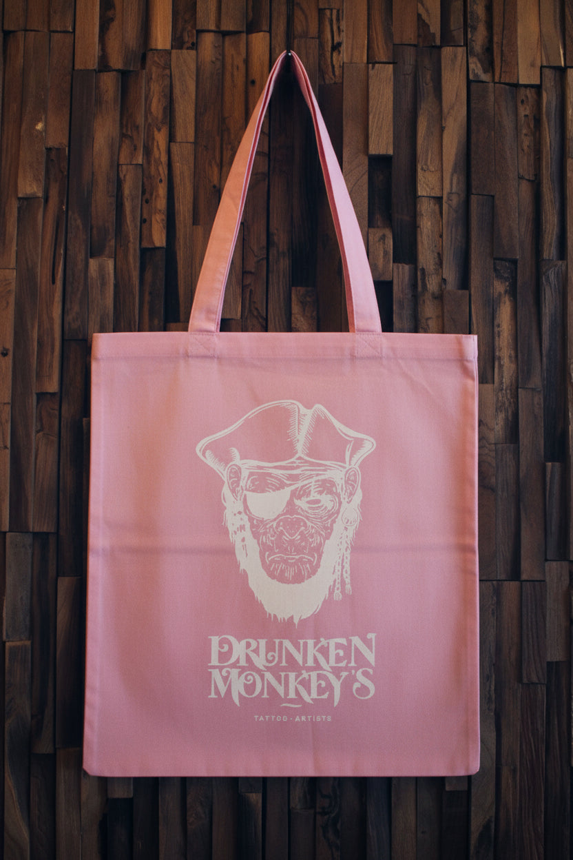 Jute Beutel mit Monkey Print
