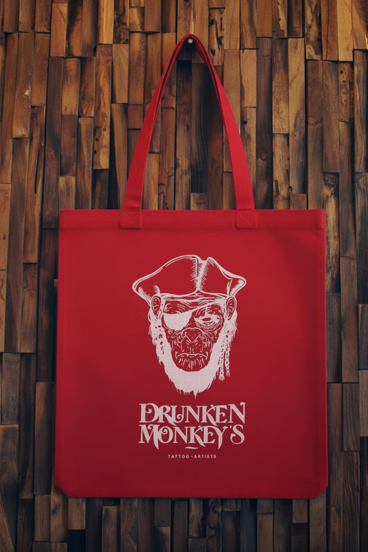 Jute Beutel mit Monkey Print