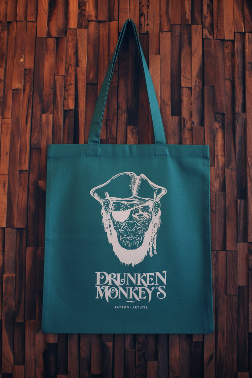 Jute Beutel mit Monkey Print